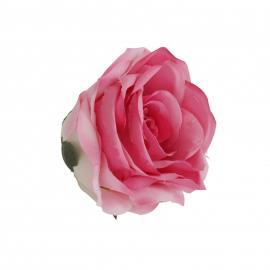 Dirbtinių rožės žiedų komplektas, skersmuo 8cm (12vnt x 0,70€) (Rožinė)