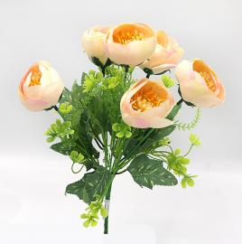 6 gėlių puokštė 31 cm (šv. oranžinė)