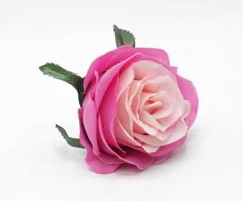 Rožės žiedai 9cm (t. rožinė-šv. rožinė)(12x 0.60€)