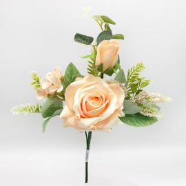 2 rožių puokštė 35 cm (šv. oranžinė)