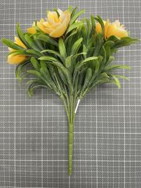Dirbtinė gėlės šakelė, ilgis 27 cm (geltona)
