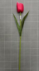 Dirbtinė tulpė 48 cm (t. rožinė su pašviesintais kraštais)