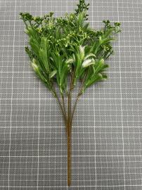 Dirbtinė lapų šakelė, ilgis 31cm (žalia)