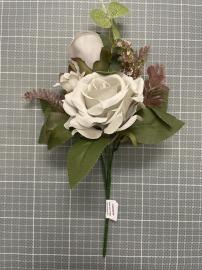 2 rožių puokštė 35 cm (šv. pilka)