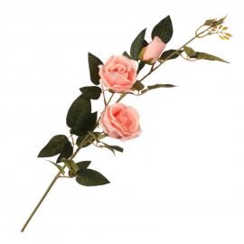 Rožių šaka iš 3 žiedų, ilgis 92cm (rožinė)