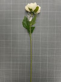 Dirbtinė gėlės šaka, ilgis 50cm (balta)