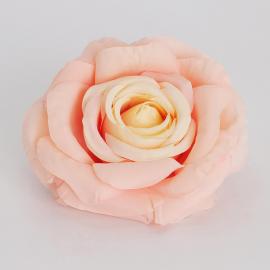 Dirbtinių didelių rožės žiedų komplektas (12vnt. x 0.70€) [rožinė, gelsva, 11x6cm]