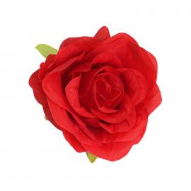 Dirbtinių rožių žiedų komplektas (Raudona, 6x7cm) (12vnt. x 0.70€)
