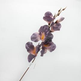 Dirbtinė gėlė kardelis 54 cm (violetinė su persikine)