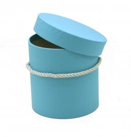 Cilindrinė dėžutė su rankenėle (mėlyna)