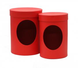 Cilindrinės dėžutės 2 dalių su skylėmis (raudona)