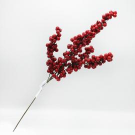 Dirbtinė raudonų uogų šakelė 47 cm