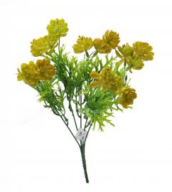 Dirbtinė gėlės šakelė, ilgis 32 cm (geltonai žalia)