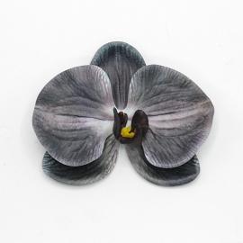 Orchidėjos žiedai lateksiniai (24 vnt. x 0.70€)(10 x 11 cm)(juodi)