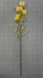 Dirbtinė gėlės šaka, ilgis 75 cm (geltona)