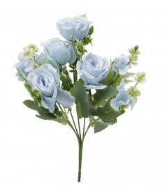 Dirbtinė gėlės puokštė, ilgis 31 cm (šv. mėlyna)