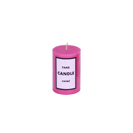 Cilindrinė kvepianti žvakė 7,5 cm (Rožinė)