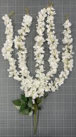 Dirbtinė vijoklinės gėlės šaka, ilgis 85 cm (geltonai balta)