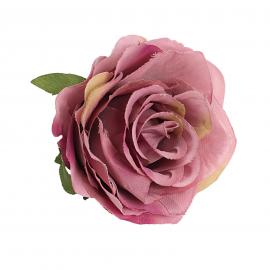 Dirbtinių rožių žiedų komplektas (Pelenų rožinė, 6x7cm) (12vnt. x 0.70€)