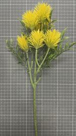 Dirbtinė gėlės šaka, ilgis 39 cm (geltona)
