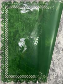 Celofanas gėlėms su dekoracija 20 lapų, 56x56cm žalias