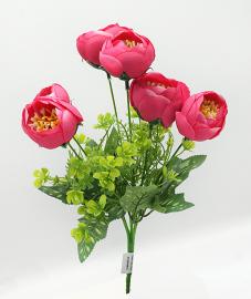 6 gėlių puokštė 31 cm (t. rožinė)