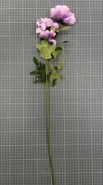 Dirbtinė gėlės šaka, ilgis 64cm (šv. violetinė-violetinė)