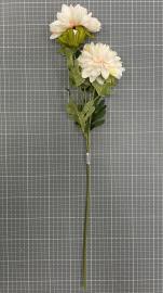 Dirbtinė gėlės šaka, ilgis 62cm (kreminė)