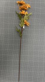 Dirbtinė gėlės šaka, ilgis 75cm (oranžinė)