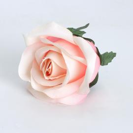 Dirbtinių rožės žiedų komplektas (12vnt. x 0.25€) [šviesiai rožinė, 6x6cm]