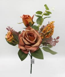 2 rožių puokštė 35 cm (ruda)