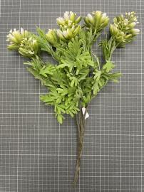 Dirbtinė gėlės šakelė, ilgis 41 cm (balta)