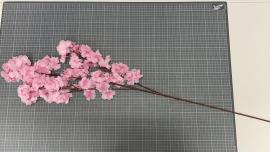 Dirbtinos gėlės šaka, ilgis 105cm (rožinė + tm. rožinė)