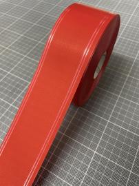 Plastikinė juosta 5cm/100m (raudona su raudonais apvadais)