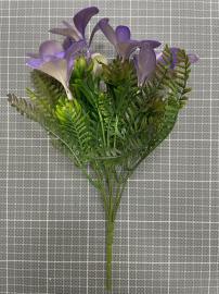 Dirbtinė gėlės šakelė, ilgis 32cm (violetinė)