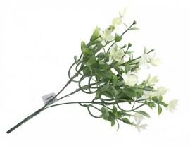 Dirbtinė gėlės šakelė, ilgis 32 cm (balta)