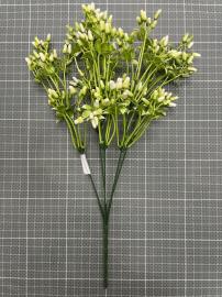 Dirbtinė gėlės šakelė, ilgis 34 cm (balta)