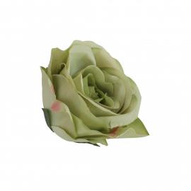 Dirbtinių rožės žiedų komplektas, skersmuo 8cm (12vnt x 0,70€) (Žalia)