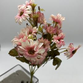 Dirbtinė gėlės puokštė, ilgis 33cm (rožinė)