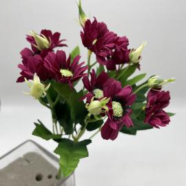 Dirbtinė gėlės puokštė, ilgis 32cm (violetinė)