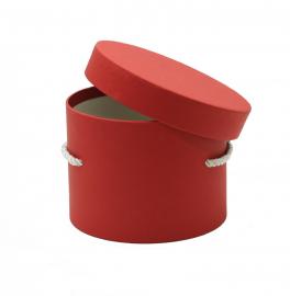 Cilindrinė dėžutė su rankenėlėmis (raudona)