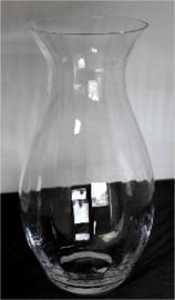 Stiklinė šlifuota vaza optinė 38cm D-20cm