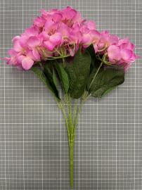 Dirbtinė hortenzijos šaka, ilgis 43cm (rožinė)
