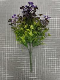 Dirbtinos gėlės šakelė su uogytėmis, ilgis 31cm (violetinė)