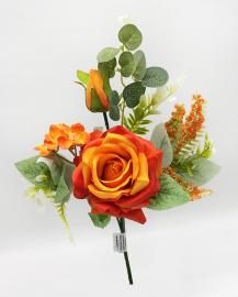 2 rožių puokštė 35 cm (oranžinė)
