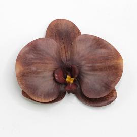 Orchidėjos žiedai lateksiniai (24 vnt. x 0.70€)(10 x 11 cm)(rudi)