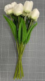 Dirbtinė tulpė, ilgis 48cm (balta)