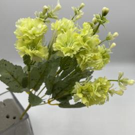 Dirbtinė gėlės puokštė, ilgis 33cm (šv. žalia)