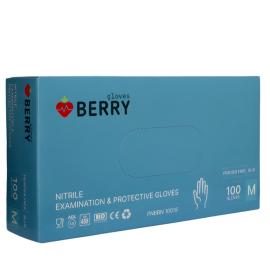 Vienkartinės nitrilinės pirštinės Berry Blue, 100 vnt.