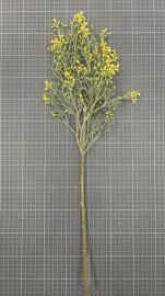 Dirbtinė gėlės šaka, ilgis 60 cm (geltona)